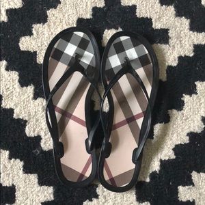 Burberry Black Jelly Sandals